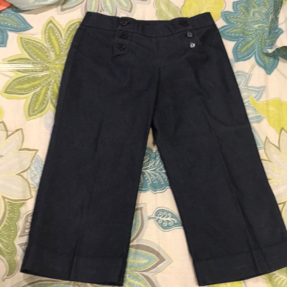 Cuffed crop sailor trousers
